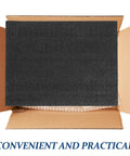 Black Foam Storage Box With Sponge Padding for Electronics, open cardboard box, impact resistant cushioning visible