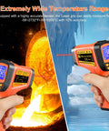 Infrared Temp Gun With 50 to 1 Distance Ratio Measures Minus 58F To 2732F Laser Temperature Tool in extreme temperature settings