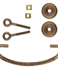 Classic Aged Brass Drawer Bail Pull With Three Inch Centers For Antique Cabinets And Dresser Drawers, Traditional Reproduction Furniture Hardware