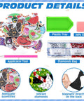 Goose Diamond Painting Magnets Set For Fridge 30 Pieces Dope 5D Rhinestone Gem Art Kit with tray, glue, and applicator included.
