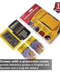 Spanish Display Construction Master 5 Foot Inch Fraction Calculator For Carpenters Go To Dimensional Math Tool in package