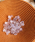 100 Clear Glass Table Top Bumpers With Stem Non Adhesive Rubber Grippers And Heavy Duty Anti Slip Furniture Protectors For Cabinet Doors And Outdoor Patio No Fuss Tight Setup on a wooden surface.