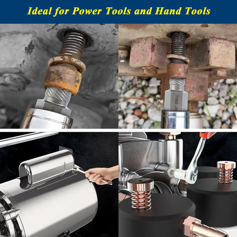 Pro Grade 25 Piece Heavy Duty Screw Extractor Set For Damaged Bolts Screws And Studs In Chromium Molybdenum Steel used on various bolts