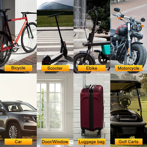 Ultra Loud Bike Alarm With Remote, Anti Theft Vibration Sensor, Waterproof IP65 Security System For Bicycles And E Bikes, Motorcycles, Golf Carts And Trailers, Deterrent 200 Foot Range, Arm Disarm From Afar And Locate Your Ride