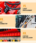 60 Inch Hydraulic Forestry Mulcher Attachment For Skid Steer Loaders showing large displacement, aux connector, curtain anti-collision