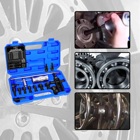 14 Piece Blind Hole Bearing Puller Kit With Internal Bearing Extractor And Slide Hammer Expandable Collets Carry Case