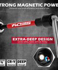 Close-up of 41 Piece Magnetic Impact Nut Driver Set emphasizing strong magnetic power and extra-deep design.
