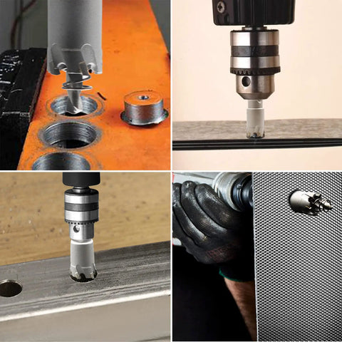 Three Quarters Inch TCT Carbide Hole Saw For Metal Wood Plastic And Stainless Steel With Arc Cutting Groove Design And Spring Eject For Clean Burr Free Holes 19mm Hole Cutter Built Beast Tough drilling materials