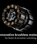 Close-up of innovative brushless motor for Keyless Entry Smart Lock With Wifi Electronic Deadbolt For Front Door, enhancing unlocking speed.