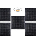 Tin Wall Tiles 24x24 Nail Up Black 5 Pack for Backsplash Ceiling and Stair Risers, shown arranged in square formation