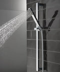 Vero Single Spray Touch Clean Wall Mount Slide Bar Handheld Shower With Hose Chrome Finish for no fuss full body rinse