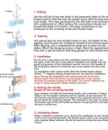 Installation process for 50Pcs Wire Thread Insert Kit 304 Stainless Steel NPT UNC Threads 1/4-20 Coiled Helical Sleeves