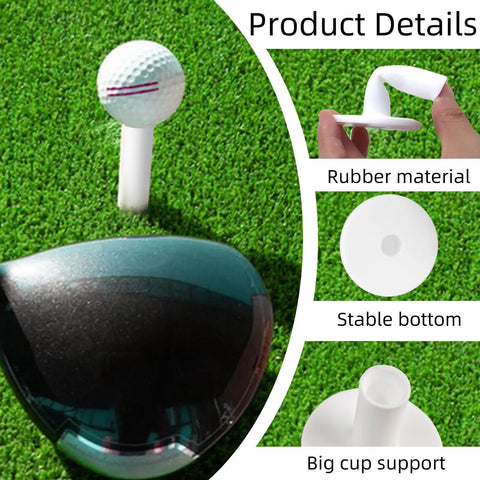 Unbreakable Rubber Golf Tees Built To Last For Practice Mats And Golf Simulators, Stable Driving Range Tees details on grass