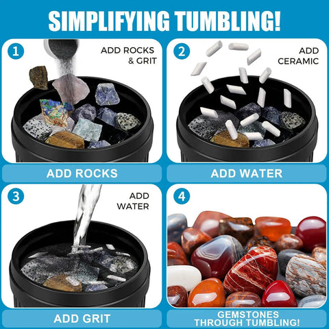 2.5 Lb Ceramic Media For Rock Tumbling Non Abrasive Filler Size Three Sixteenth By Three Eighth Inch setup steps
