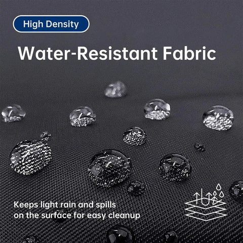 Close-up of water droplets on the Heavy-Duty Large Tent Pole Storage Bag 83-Inch Long And 10-Inch Wide Water-Resistant Gear Carrier fabric.