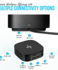 Laptop Docking Station With Dual Monitor Support And 120W Charging USB C G5 Dock Includes HDMI Cable DisplayPort Cable Ethernet Cleaning Cloth Fast Setup For Home Office And On The Go Renewed with multiple connectivity options displayed.
