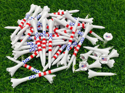 Plastic Golf Tees Value Pack Of Fifty With Forty Tees In Three And A Quarter Inch Length And Ten Short Tees In One And A Half Inch