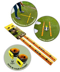 Pocket Size Golf Alignment Sticks And Swing Aid With Modular Ruler System For Fixing Slice Takeaway Stance Putting And Posture shown
