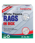 Ultra Soft Recycled White Fleece Rags 25 Lb Box For Oil Grease Dust And General Cleanup Heavy Duty Absorbent Wiping Cloths