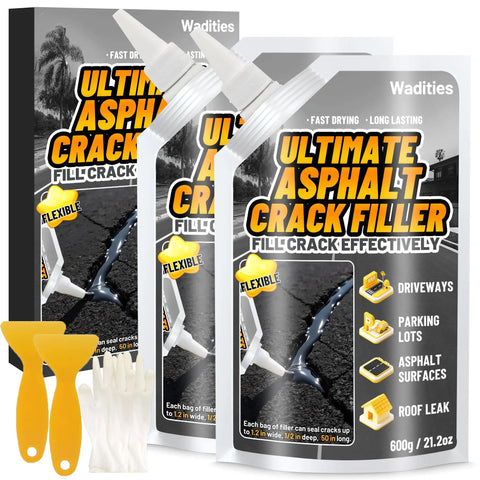 High Elasticity Asphalt Crack Filler For Driveways And Walkways, two bags and tools, self leveling waterproof sealant