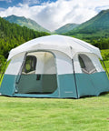 Spacious Family Tent For 4 To 6 People With Easy Setup, Waterproof Double Layer Design With Rainfly shown in outdoor setting.
