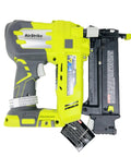 Ultra Pro Grade Badass Cordless Brad Nailer With 18 Volt Battery And Fast Charger For Cracking Through Roofing Shingles and Framing Projects, side view