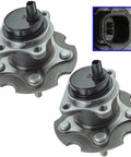 Rear Left And Right Wheel Bearing And Hub Assembly Set 2 Piece Ready To Install For Toyota RAV4 FWD 06-18, close-up view