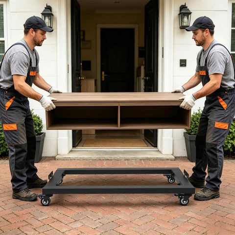 Workhorse Heavy Duty Furniture Dolly With Reinforced Steel Frame And Ball Bearing Swivel Casters For Smooth Roll Over Gravel Concrete And Thresholds Built For Easy Hauling And Tough Moving Jobs under large TV stand