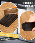 Set Of 2 PVC Piano Style Living Hinges 39.37 Inch Each being cut with utility knife, showcasing bendable and cut-to-fit design