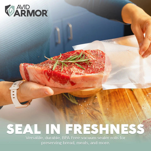 Heavy Duty Vacuum Sealer Bags 200 Quart 8x12 Inches For Food Storage And Sous Vide Meal Prep BPA Free Pre Cut Embossed Grooved Seal
