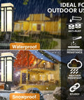 Heavy Duty Aluminum Outdoor Post Light with frosted glass shade in rain and snow, ideal for porch and garden use
