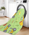 Ultra Soft 3x5 Ft Cartoon Farm Field Tractor Area Rug For Dining Room Bedroom And Living Room Stain And Water Resistant Non Slip Rug Pet And Kid Friendly Machine Washable Faux Wool Comfort With Low Profile 0.24 Inch Thick in washing machine