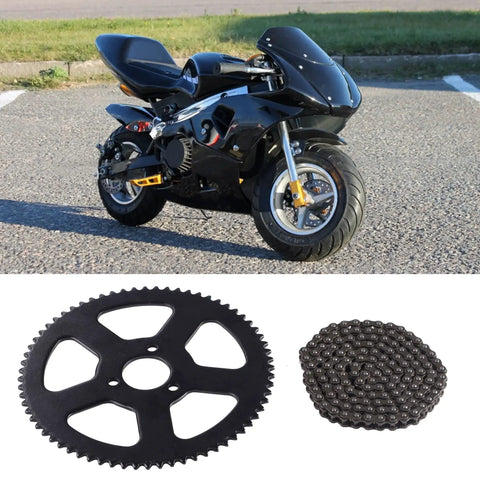 Beefed Up Heavy Duty 25H 136 Links Chain With 68 Tooth Rear Sprocket For 49Cc Pocket Bike Mini Bike 2 Stroke Off Road Motorcycle