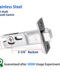 Pocket Door Privacy Lock 2 Pack With Flush Handles And Recessed Knob 2 3 8 Backset stainless steel latch