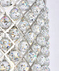 Close-up of Hella Sweet Madison 8 Light Pendant with Royal Cut Crystals, polished nickel geometric design.