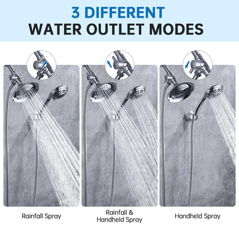 Solid Metal Shower Arm Diverter For Handheld And Fixed Shower Heads Universal Chrome Three Way Water Control Fitting