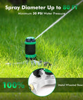 Gear Drive Sprinkler With Wheeled Base 5 Pattern Adjustable Lawn Sprinkler for Yard Garden Heavy Duty Metal Watering System on grass