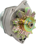 One Wire 12V Marine Alternator, 42 Amp Replacement for OMC Mercruiser Inboard Engines, V1 Pulley, EF Cooling Fan, Front View