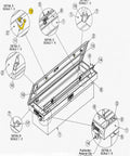 Diagram of the J Bolt Catch For Crossboxes Kit Of 2 With Securing Nuts In Durable Steel, part number 29752 0 KIT, showing installation details.