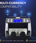 Money Counter Machine For Busy Cash Desks All In One Count Mixed Denominations Fast Detect Counterfeits Portable Currency Detector