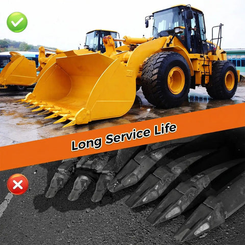 Trenching Bucket Teeth For Five Eighth Inch Lip Buckets Bolt On Unitooth Five Pack Fit Excavators Backhoes Skid Steers Yellow