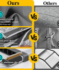 Comparison of commercial dust mop features: premium oxford, button press design, and sturdy aluminum alloy side by side with competitors.