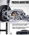 Magnetic Brake Booster Adjustment Tool With Master Cylinder For Precise Braking Distance Tuning shown installed.