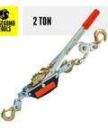 2 Ton Heavy Duty Come Along Puller With 3 Hooks Dual Gear Power Ratchet Steel Cable Winch Hand Operated for lifting and dragging