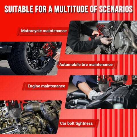 Tough As Nails 1/2 Drive Brushless Cordless Impact Wrench Compatible With Milwaukee 18V Battery Bare Tool No Battery Included in use for auto maintenance.