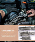 Mechanic using Stainless Steel Cotter Pin Kit 160Pcs Assortment With M1.6 M2.5 M3.2 M4 Sizes for auto repair work