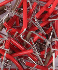 Close-up of red and brown rigid insulated wires from the 560 Piece Jumper Wire Kit With 14 Lengths For Breadboard Prototyping And Arduino Projects