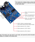 Two Pack JSN SR04T Ultrasonic Distance Sensor Module 23 To 500 Cm Waterproof Transducer For Arduino MCU High Precision 3mm Accuracy Integrated Sensor With Control Circuit Plug And Play, close-up of circuit board components and modes legend.