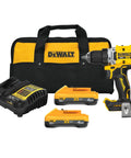 20V Max XR Brushless Cordless 1/2 In Drill Driver Kit with PowerPack Batteries, Charger, and Carry Bag for Tough Jobs