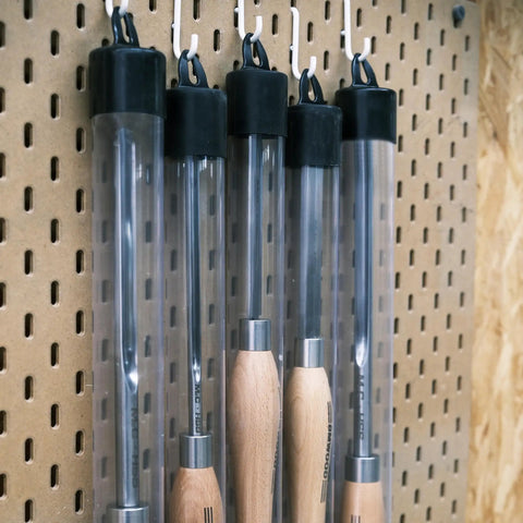 Cryo M2 HSS Diamond Parting Tool Three Sixteenth Inch With Twelve And A Half Inch Beech Handle For Woodturning Chisels displayed